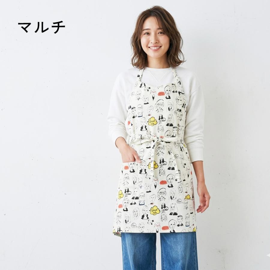 エプロン おしゃれ かわいい 保育士 北欧 ワークエプロン ショート丈 フェイス 日本製 fabrizm 母の日 料理教室 業務用 ギフト | fabrizm | 08