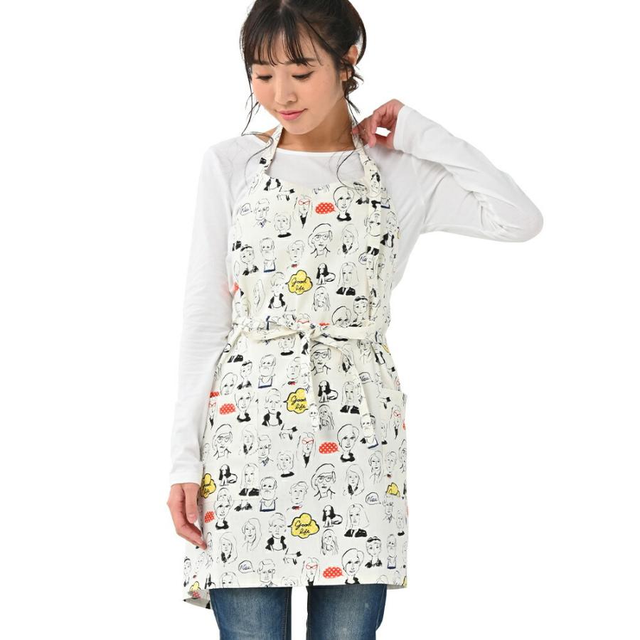 エプロン おしゃれ かわいい 保育士 北欧 ワークエプロン ショート丈 フェイス 日本製 fabrizm 母の日 料理教室 業務用 ギフト | fabrizm | 07
