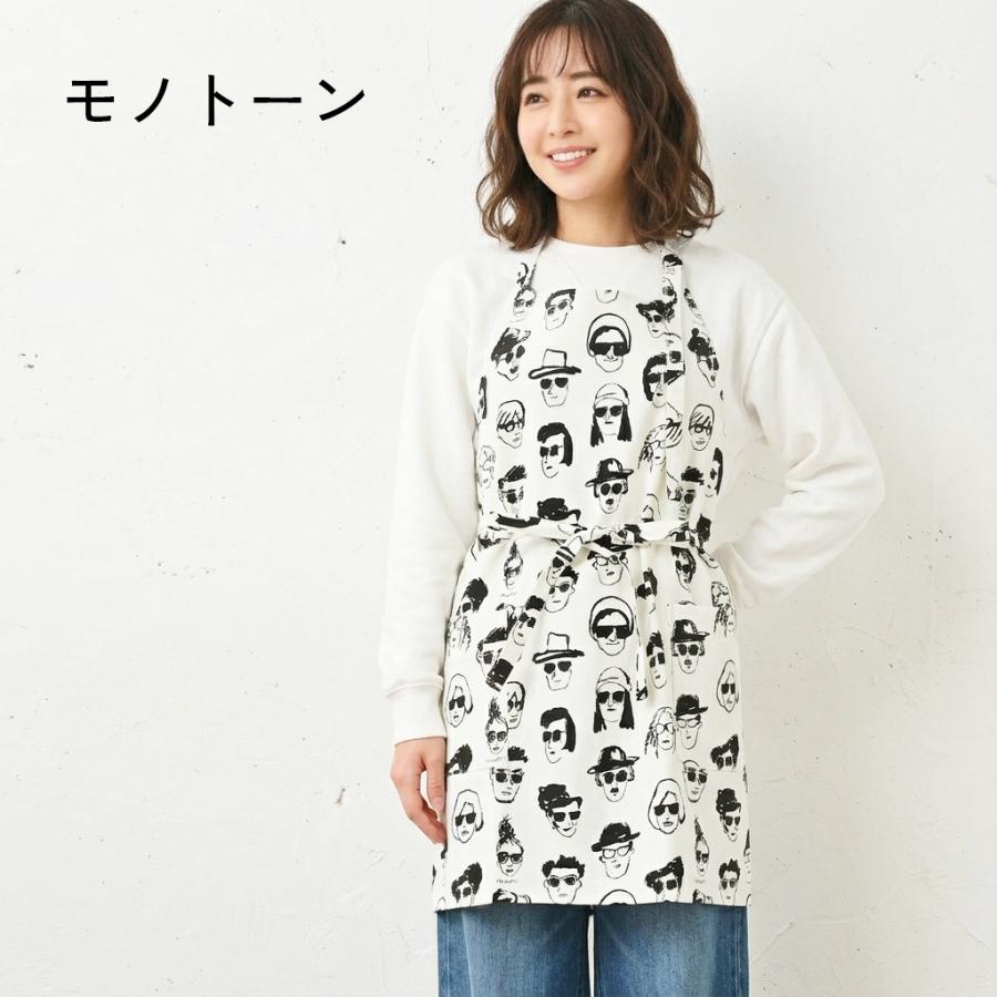 エプロン おしゃれ かわいい 保育士 北欧 ワークエプロン ショート丈 フェイス 日本製 fabrizm 母の日 料理教室 業務用 ギフト | fabrizm | 09