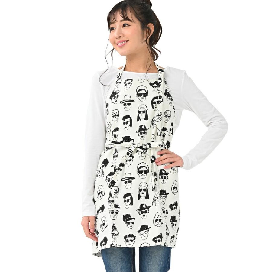 エプロン おしゃれ かわいい 保育士 北欧 ワークエプロン ショート丈 フェイス 日本製 fabrizm 母の日 料理教室 業務用 ギフト | fabrizm | 08