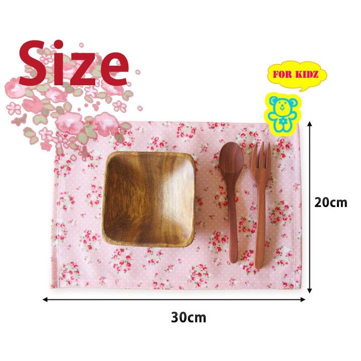 ランチョンマット 子供 小学校 おしゃれ 北欧 布 撥水 キッズランチョンマット 30×20cm ジョリィ 日本製 fabrizm 幼稚園 保育園 ティーマット かわいい 小花柄 | fabrizm | 05