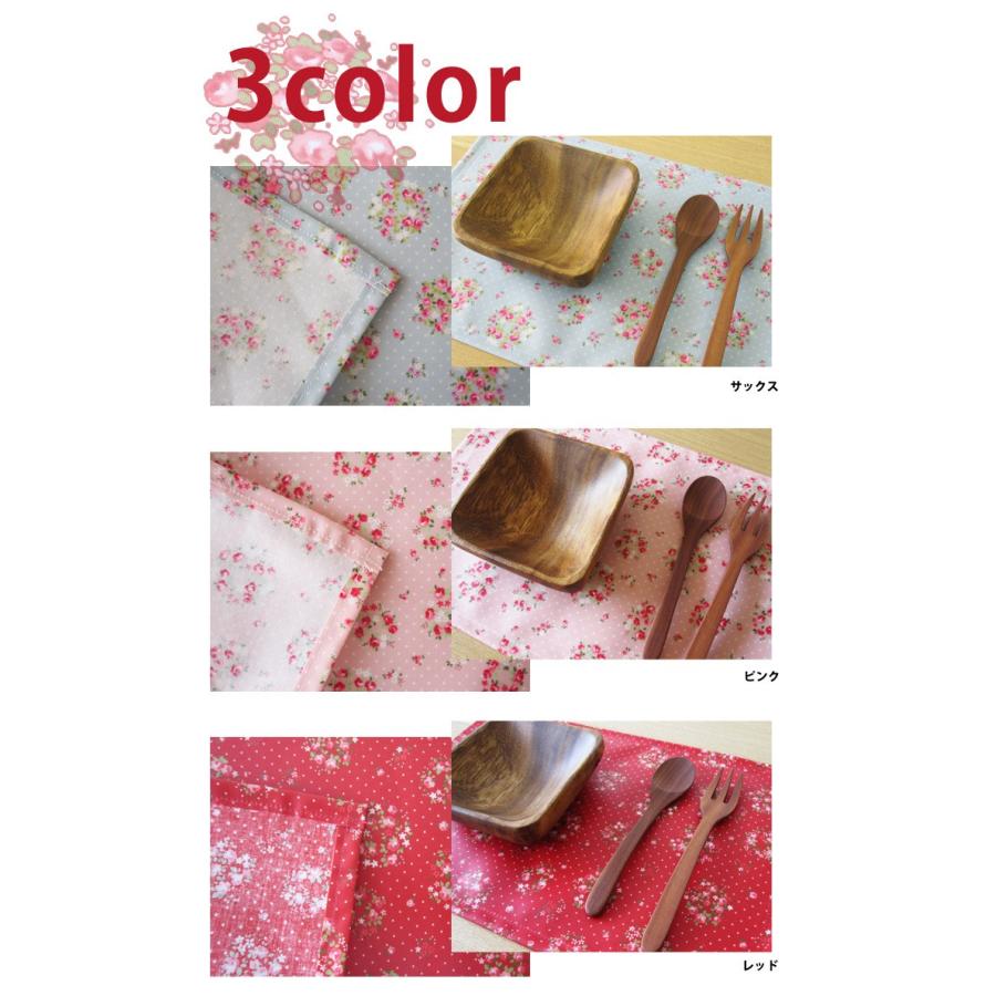 ランチョンマット 子供 小学校 おしゃれ 北欧 布 撥水 キッズランチョンマット 30×20cm ジョリィ 日本製 fabrizm 幼稚園 保育園 ティーマット かわいい 小花柄 | fabrizm | 06