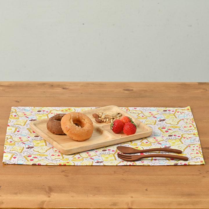 ランチョンマット おしゃれ 北欧 布 42×32cm 食パン 日本製 fabrizm ティーマット 子供用 吸水 かわいい 爆買 | fabrizm | 06