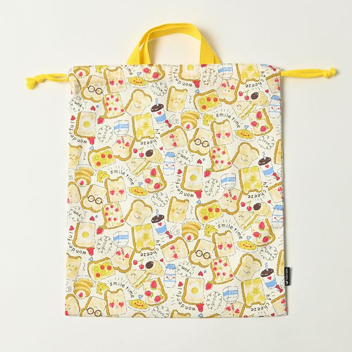 巾着袋 きんちゃく 大 Mサイズ 30×34 小学校 小学生 保育園 幼稚園 入園 入学 食パン 日本製 fabrizm 手さげかばん 体操着入れ 男の子 女の子 キッズ 子供 爆買 |  | 07