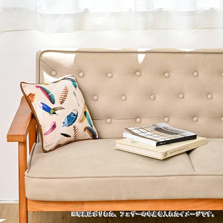 クッションカバー 中身付き 30×30 北欧 花 30角 nora.＆ポリエステルわたヌードクッション 日本製 fabrizm 背当てカバー 小さめ 爆買 | fabrizm | 18