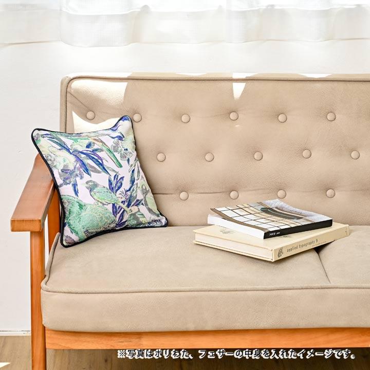 クッションカバー 中身付き 30×30 北欧 花 30角 nora.＆ポリエステルわたヌードクッション 日本製 fabrizm 背当てカバー 小さめ 爆買 | fabrizm | 15