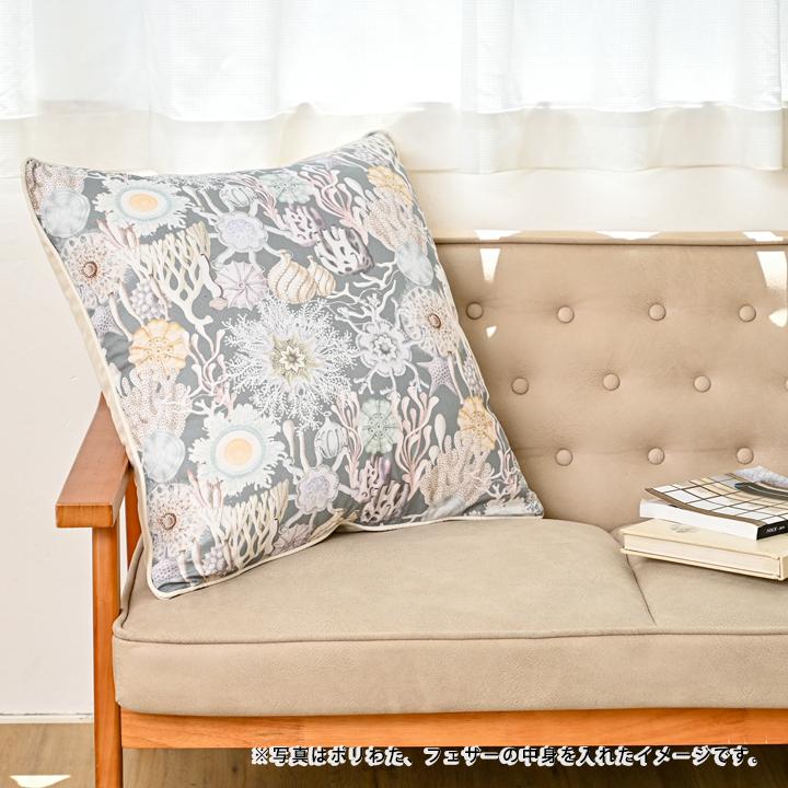 クッションカバー 中身付き 60×60 北欧 60角 nora.＆アップサイクルフェザーヌードクッション 日本製 fabrizm 背当てカバー 爆買 | fabrizm | 18