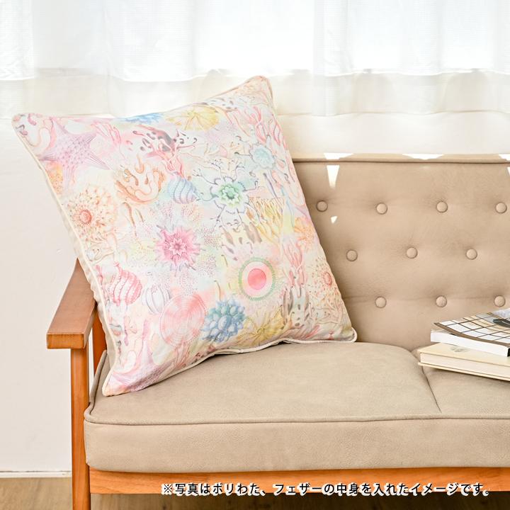 クッションカバー 中身付き 60×60 北欧 花 60角 nora.＆ポリエステルわたヌードクッション 日本製 fabrizm 背当てカバー 座布団カバー 爆買 | fabrizm | 19