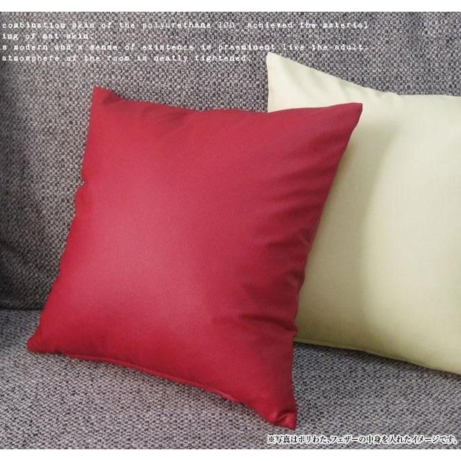 クッションカバー 40×40 無地 座布団 40角 カラーレザー 5色展開 受注生産 日本製 fabrizm 背当て おしゃれ モダン 爆買 | fabrizm | 10