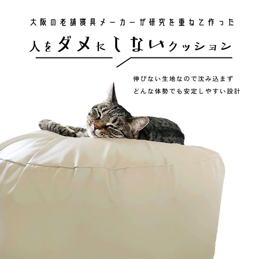 fabrizm ビーズクッションカバー 布団収納ができる カラーレザー