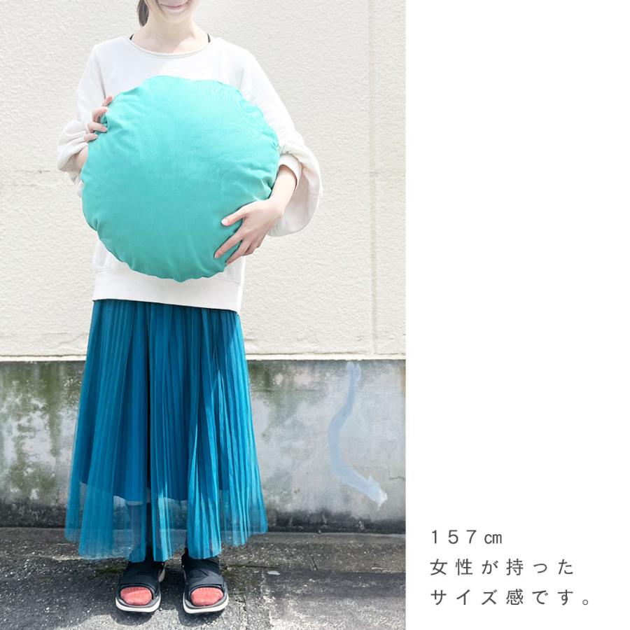 クッションカバー 中身付き 丸型 50 無地 直径50cm用 むら糸＆ポリエステルわたヌードクッション 受注生産 日本製 fabrizm 背当てカバー 座布団カバー 円形 爆買 | fabrizm | 11