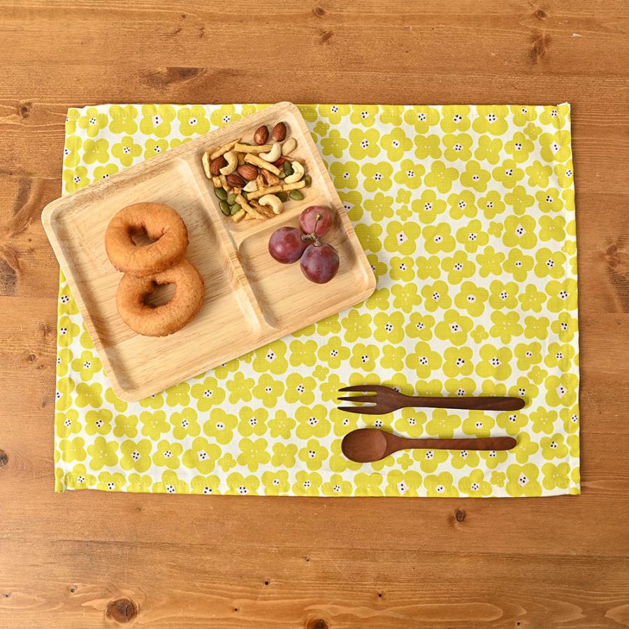 ランチョンマット おしゃれ 北欧 布 42×32cm フラワー 日本製 fabrizm ティーマット 子供用 吸水 かわいい 車 爆買 | fabrizm | 08