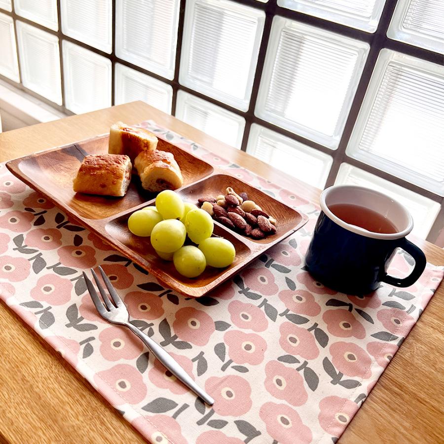 ランチョンマット おしゃれ 北欧 布 42×32cm フラワー 日本製 fabrizm ティーマット 子供用 吸水 かわいい 車 爆買 | fabrizm | 12