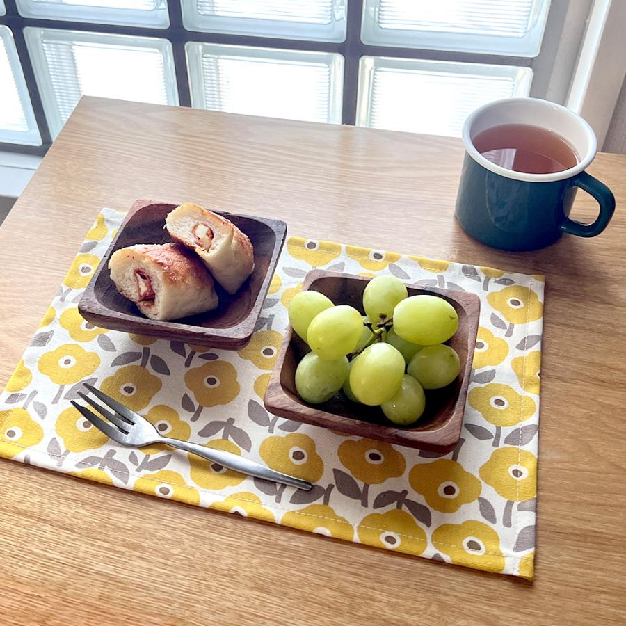 ランチョンマット 子供 小学校 おしゃれ 北欧 布 キッズランチョンマット 30×20cm フラワー 日本製 fabrizm 幼稚園 保育園 ティーマット 吸水 | fabrizm | 14