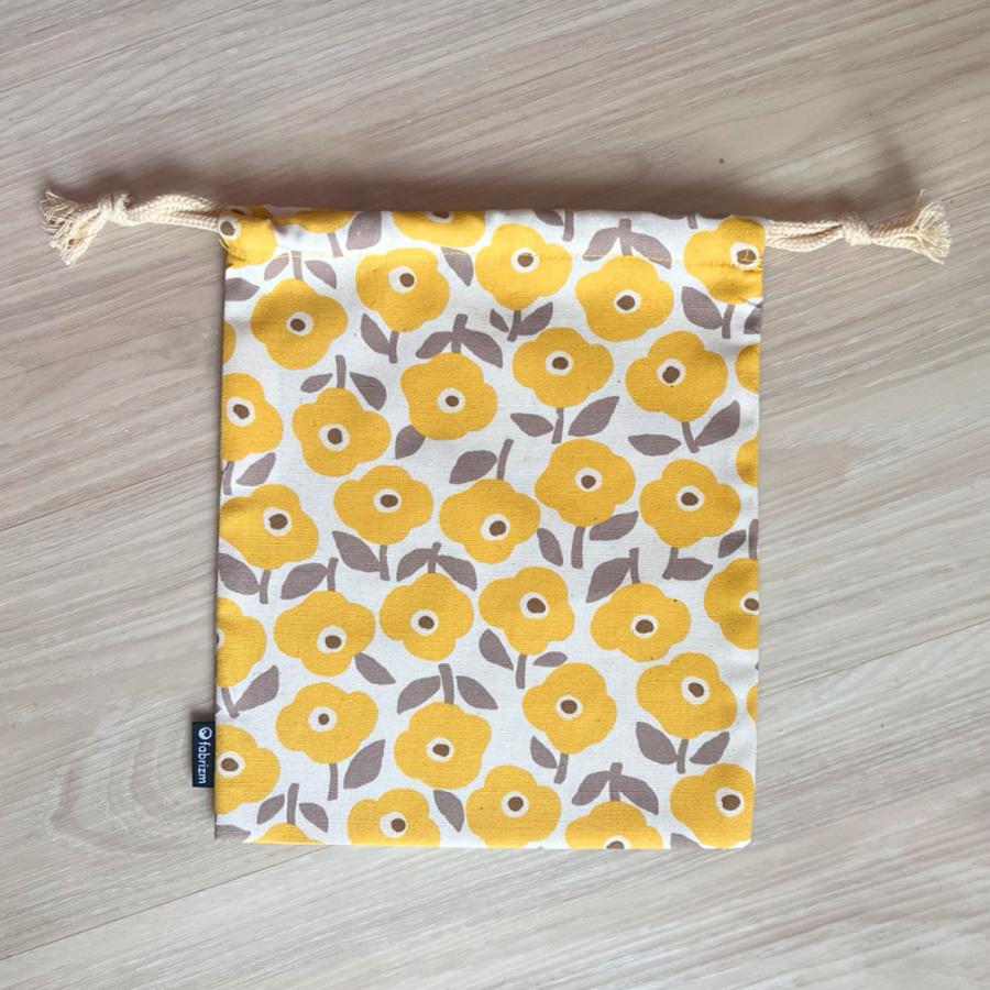 巾着袋 きんちゃく 小 Sサイズ 20×24cm 小学校 小学生 保育園 幼稚園 入園 入学 フラワー 日本製 fabrizm 給食袋 コップ入れ 男の子 女の子 キッズ 子供 |  | 15