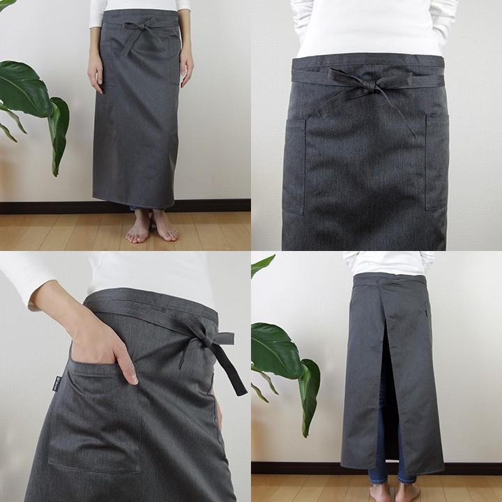 在庫処分　激安 ソムリエエプロンM 着丈60cm 飲食店 (ネイビー)20枚 ソムリエエプロン | ノベルティ(小物) | 1枚 | FK7191