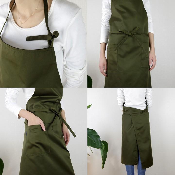 エプロン おしゃれ 業務用 保育士 無地 フルエプロン ロング丈 T/Cツイル 日本製 fabrizm 母の日 父の日 ワーク 男性用 メンズ 大きいサイズ 店舗用 爆買 | fabrizm | 12