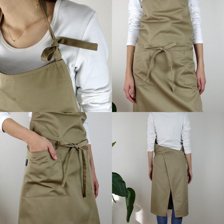 エプロン おしゃれ 業務用 保育士 無地 フルエプロン ロング丈 T/Cツイル 日本製 fabrizm 母の日 父の日 ワーク 男性用 メンズ 大きいサイズ 店舗用 爆買 | fabrizm | 14