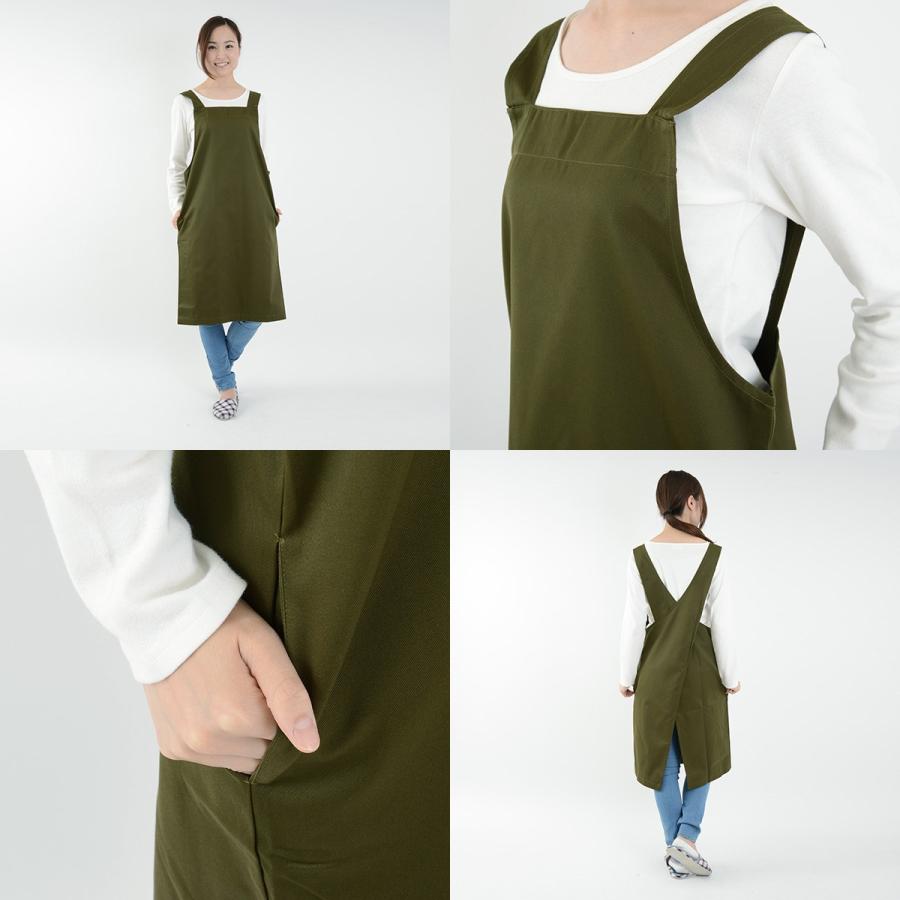 エプロン おしゃれ かわいい 保育士 無地 タブリエエプロン T/Cツイル 日本製 fabrizm 母の日 シンプル 料理教室 ギフト 爆買 | fabrizm | 08