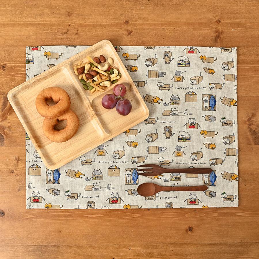 ランチョンマット おしゃれ 北欧 布 42×32cm ねこシリーズ 日本製 fabrizm ティーマット 子供用 吸水 かわいい 車 爆買 | fabrizm | 09