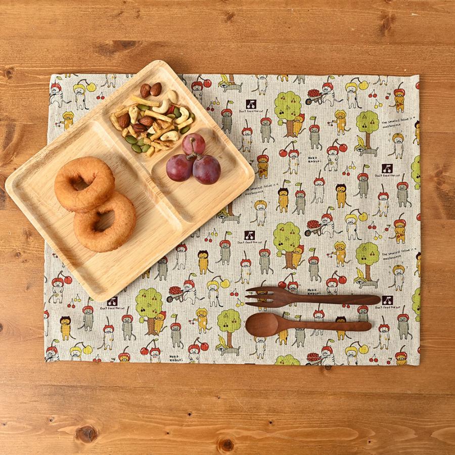 ランチョンマット おしゃれ 北欧 布 42×32cm ねこシリーズ 日本製 fabrizm ティーマット 子供用 吸水 かわいい 車 爆買 | fabrizm | 13