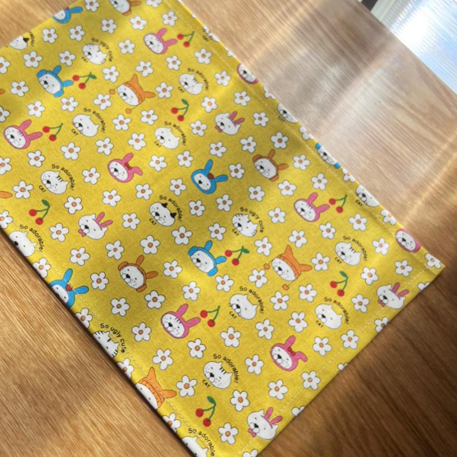 ランチョンマット 子供 小学校 おしゃれ 北欧 布 キッズランチョンマット 30×20cm ねこシリーズ 日本製 fabrizm 幼稚園 保育園 ティーマット 吸水 | fabrizm | 11