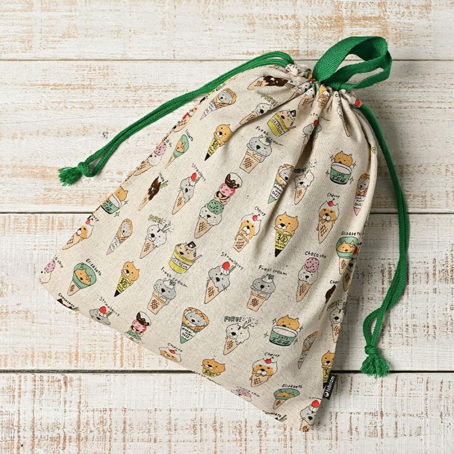 巾着袋 きんちゃく 大 Mサイズ 30×34 小学校 小学生 保育園 幼稚園 入園 入学 ねこシリーズ 日本製 fabrizm 手さげかばん 体操着入れ 男の子 女の子 キッズ |  | 09