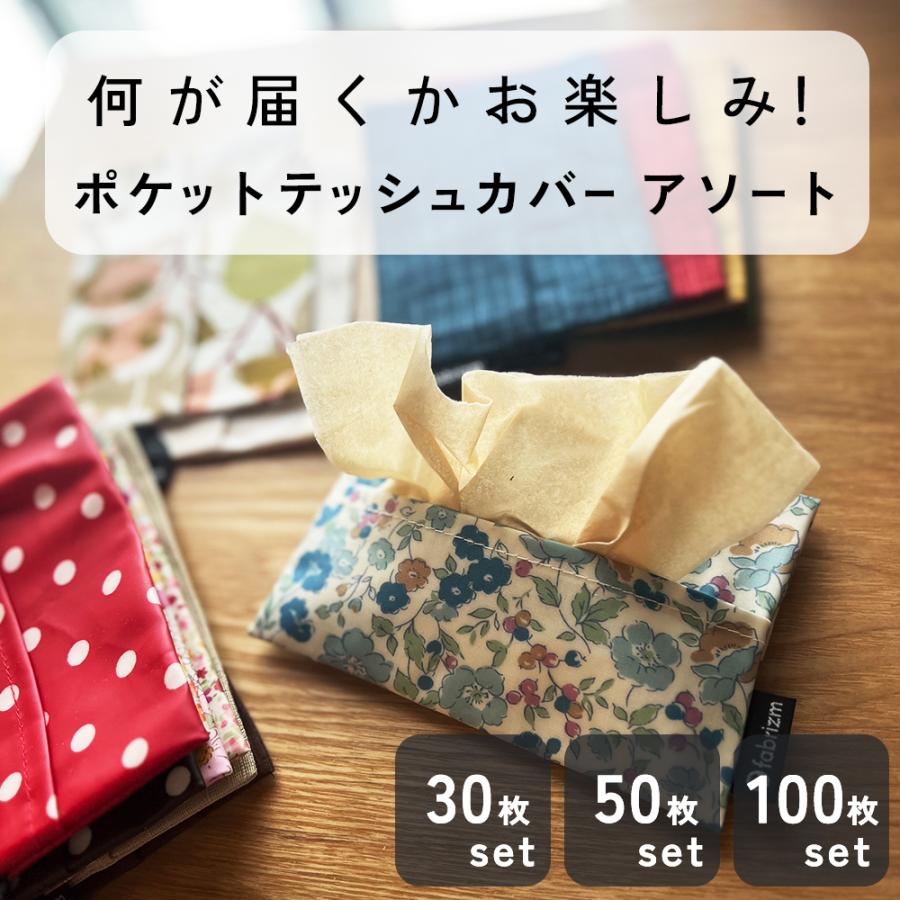 【決算20％OFFクーポン】fabrizm ポケットティッシュカバーアソート 日本製 布 おしゃれ 無地 吸水 和風 | fabrizm
