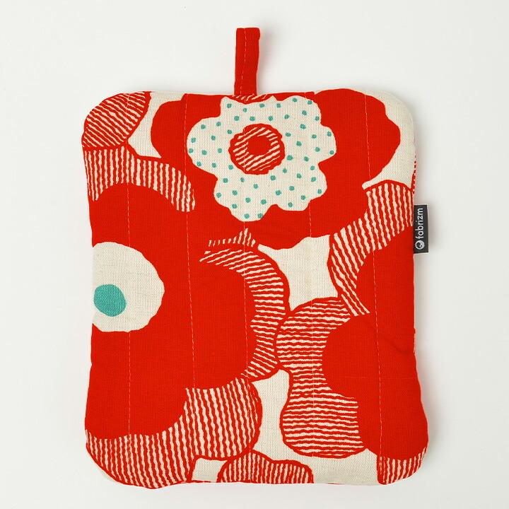 ミトン 鍋しき 鍋つかみ キッチン かわいい パポーラ 日本製 fabrizm 鍋敷き 2WAY 母の日 かわいい ギフト 手袋 北欧 花柄 爆買 | fabrizm | 08