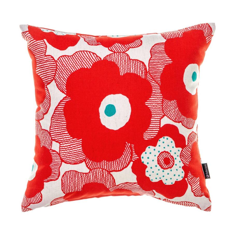 クッションカバー 30×30 北欧 花 30角 パポーラ 日本製 fabrizm 背当てカバー 小さめ 座布団カバー おしゃれ かわいい 名入れ刺繍OK 爆買 | fabrizm | 08