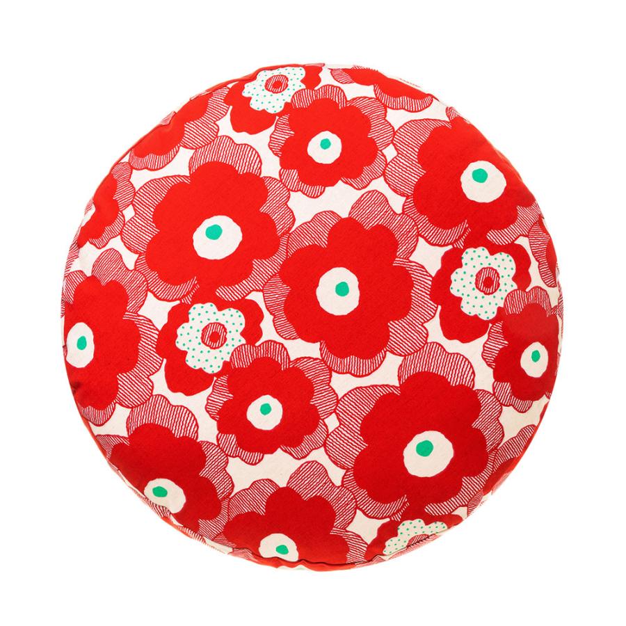 クッションカバー 中身付き 丸型 65 北欧 花 直径65cm用 パポーラ＆ポリエステルわたヌードクッション 日本製 fabrizm 背当てカバー 爆買 | fabrizm | 08