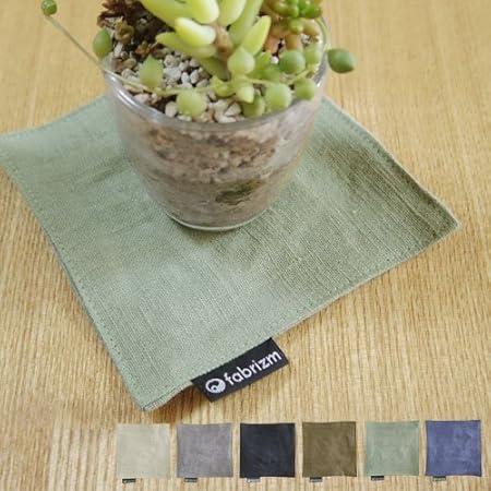 コースター おしゃれ 布 ソフトリネン リネン100％ 日本製 fabrizm リバーシブル 北欧 かわいい 吸水 麻 爆買 | fabrizm