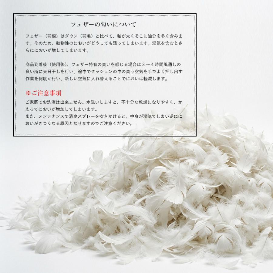ヌードクッション クッション 中身 座布団 丸型 50 直径50cm 新毛フェザー 0.9kg入 日本製 fabrizm 中材 中綿 背当て 円形 | fabrizm | 05