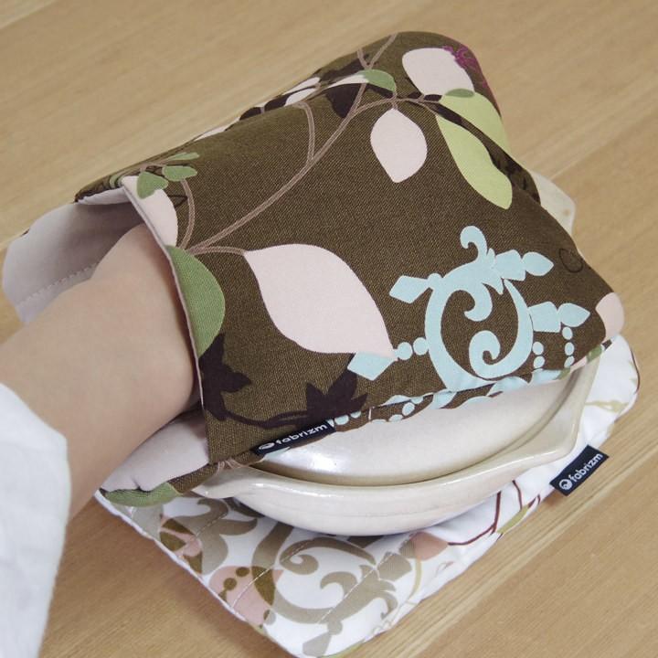ミトン 鍋しき 鍋つかみ キッチン かわいい ラピュア 日本製 fabrizm 鍋敷き 2WAY 母の日 かわいい ギフト 手袋 北欧 花柄 爆買 | fabrizm | 09