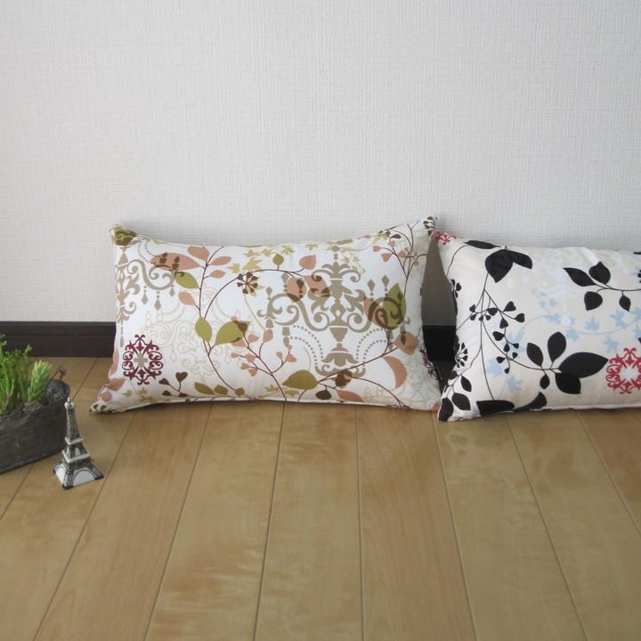 クッションカバー 中身付き 長方形 50×30 北欧 花 ラピュア＆ポリエステルわたヌードクッション 日本製 fabrizm 背当て 枕カバー 爆買 | fabrizm | 04