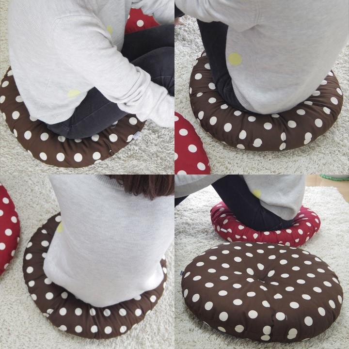 クッション 丸型 フロアクッション ラウンドクッション M みずたま 日本製 fabrizm 帝人クリスター 座布団 丸座布団 北欧 ドット | fabrizm | 05