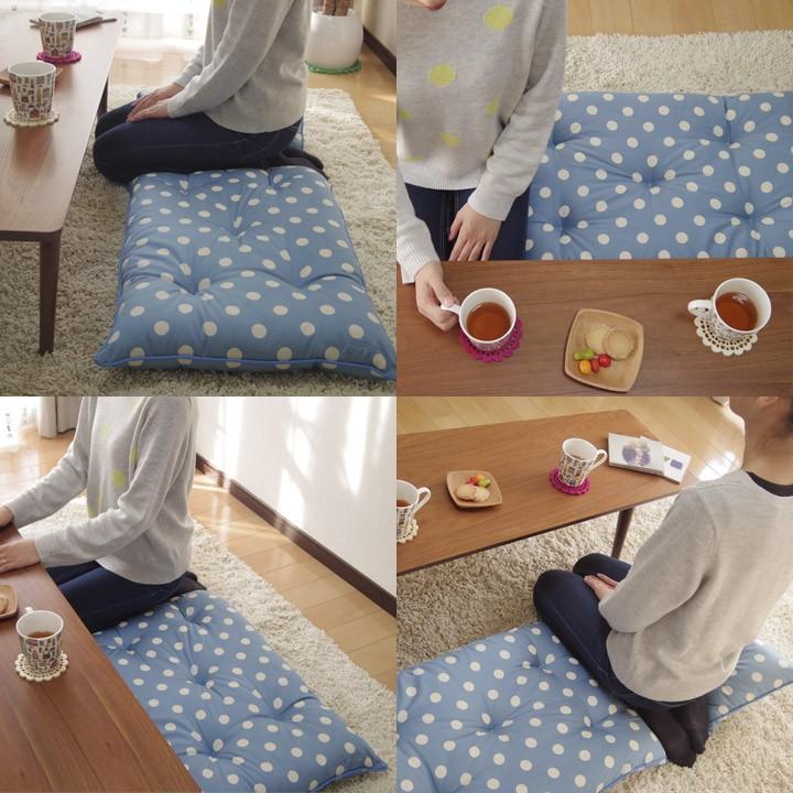 シートクッション ロング 長座布団 車 フリーシートクッション ドット 日本製 fabrizm 帝人クリスター ごろ寝 座椅子 おしゃれ 北欧 爆買 | fabrizm | 03