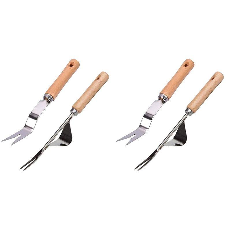 Iplusmile 雑草抜き 草取り道具 草抜き 除草フォーク 草抜きフォーク ステンレス 雑草掘削 雑草フォークツール 2タイプ各2本 4 ジョナヤマ名古屋1号店 通販 Yahoo ショッピング