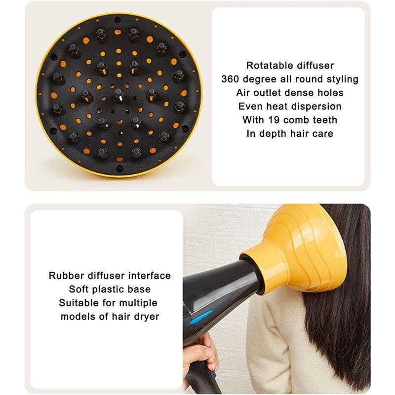 ヘアドライヤーディフューザー、プロのポータブルホームサロンヘアディフューザーアタッチメントでも熱分散ヘアディフューザーは、カーリーウェーブヘ