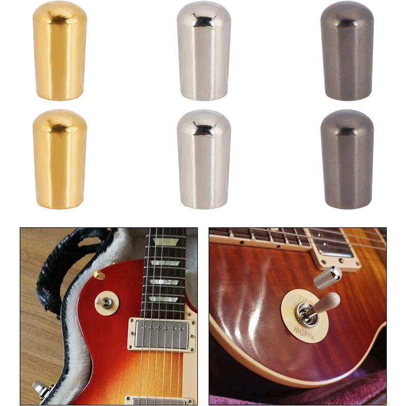 SUPERFINDINGS 2サイズ 3色 6個 内径3.5/4mm トグルスイッチノブ トグルスイッチ ギター エレキギターノブ・スイッチ