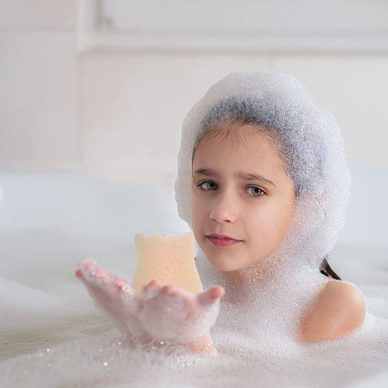 Lurrose シャワースポンジ ボディスポンジ たこパターン 可愛い 子供 バスグッズ 体洗い お風呂スポンジ シャワー 泡立て 3個入