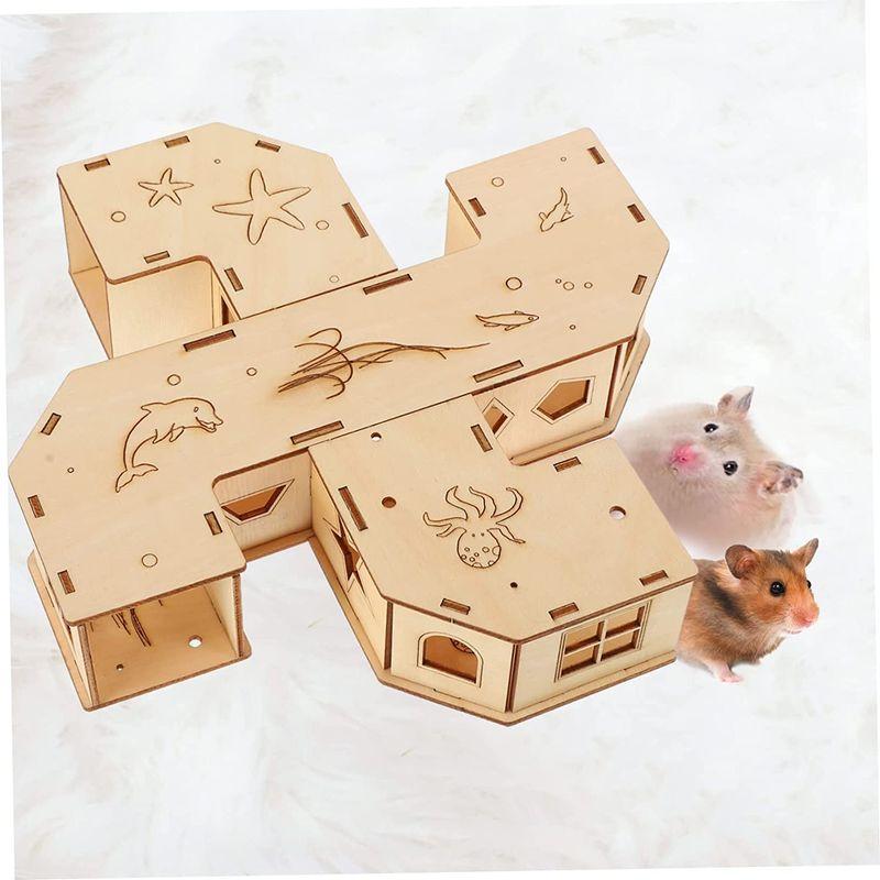LEDMOMO 2Pcs ハムスター 遊び道具 アジト And 迷宮 チンチラ ネズミ ネズミ 遊び 動物 遊び場 エンリッチメント レミン ... - Jonayama Nagoya1 20230503025059 00066 8 D 20230503025819