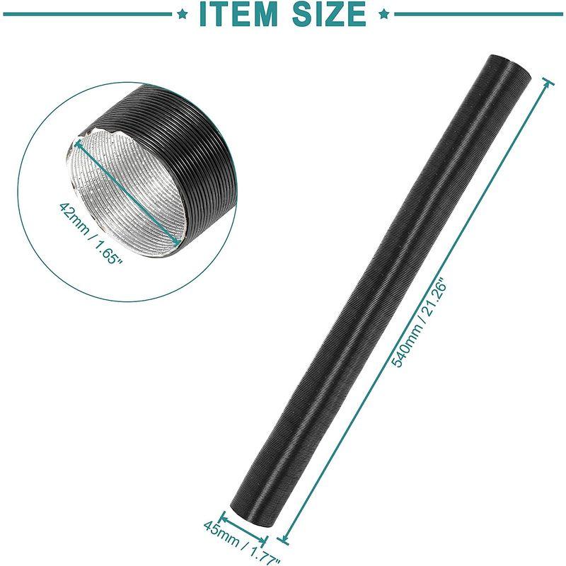 最高級のスーパーACROPIX 温風ダクトホースベント カーヒーターダクトパイプ 内径42mm ブラック 1個 オイルヒーター ACROPIX カーヒーターダクトパイプ 温風ダクトホースベント ユニバーサル 60mm内径メートル 345mm長さ ブラック 1個