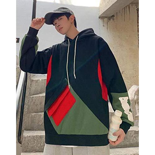 大感謝セール Debangniフードパーカー メンズ 大きいサイズブラックn1 ファッション トップス メンズ カジュアル ゆったり プリント 秋 パーカー トレーナー オーバーサイズ トレーナー Binghamtonhots Com