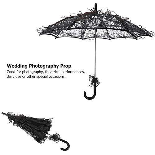 日傘 Delaman レース日傘 花嫁 撮影 結婚式 パーティー ウエディング用 写真小道具 折りたたみ 持ちやすい(?色)