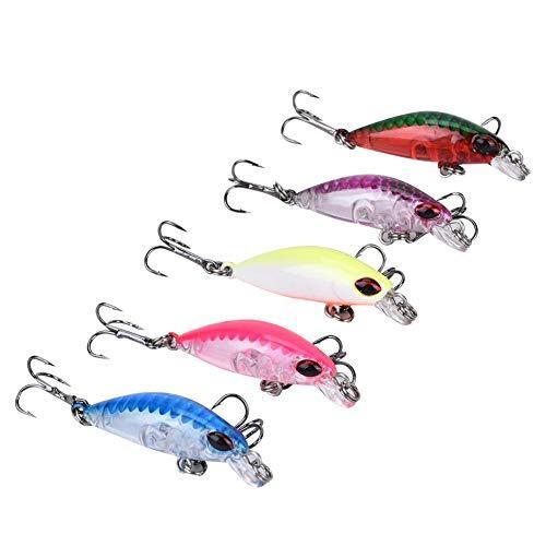 5pcs 釣りルアー 釣り餌 ハード釣りルアー Abs 炭素鋼フック材質 小型軽量 持ち運びが簡単 耐久性 魚タックルアクセサリー A B0sm7krr 2302 ジョナヤマ名古屋1号店 通販 Yahoo ショッピング