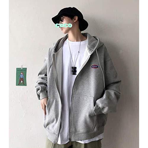 ブランドのギフト パーカー Baluote メンズ ゆったり 韓国風 スウェット シップアップ フードパーカー メンズ 長袖 ジャンパー 半袖 Medicalvisaperu Com