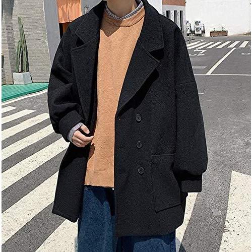コンビニ受取対応商品 ビジネス ロング丈 トレンチコート ゆったり 冬 コート メンズ Shuming チェスターコート ジャケット 通勤 16ブラック 大きいサイズ アウター カジュアル 防寒 パーカー Pathwaysfl Org