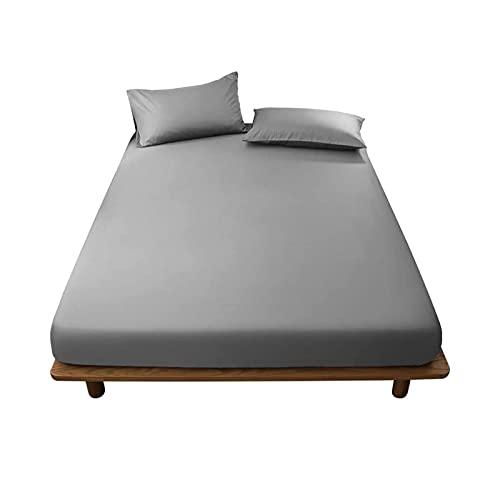 ボックスシーツ 吸汗速乾 シーツ ベッドカバー マットレスカバー 防臭 シングル 100×200cm グレー