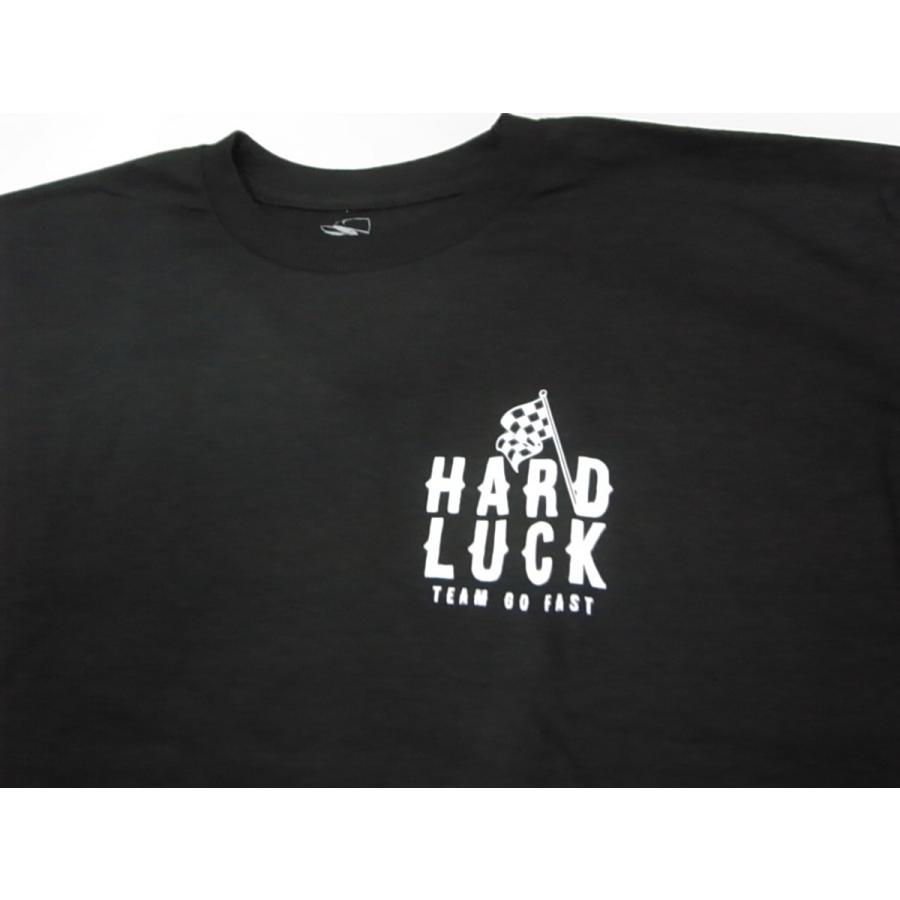 HARDLUCK ハードラック THE TICKET チェッカーフラッグロゴ Tシャツ 黒 ブラック｜jonnybeeameyoko｜03